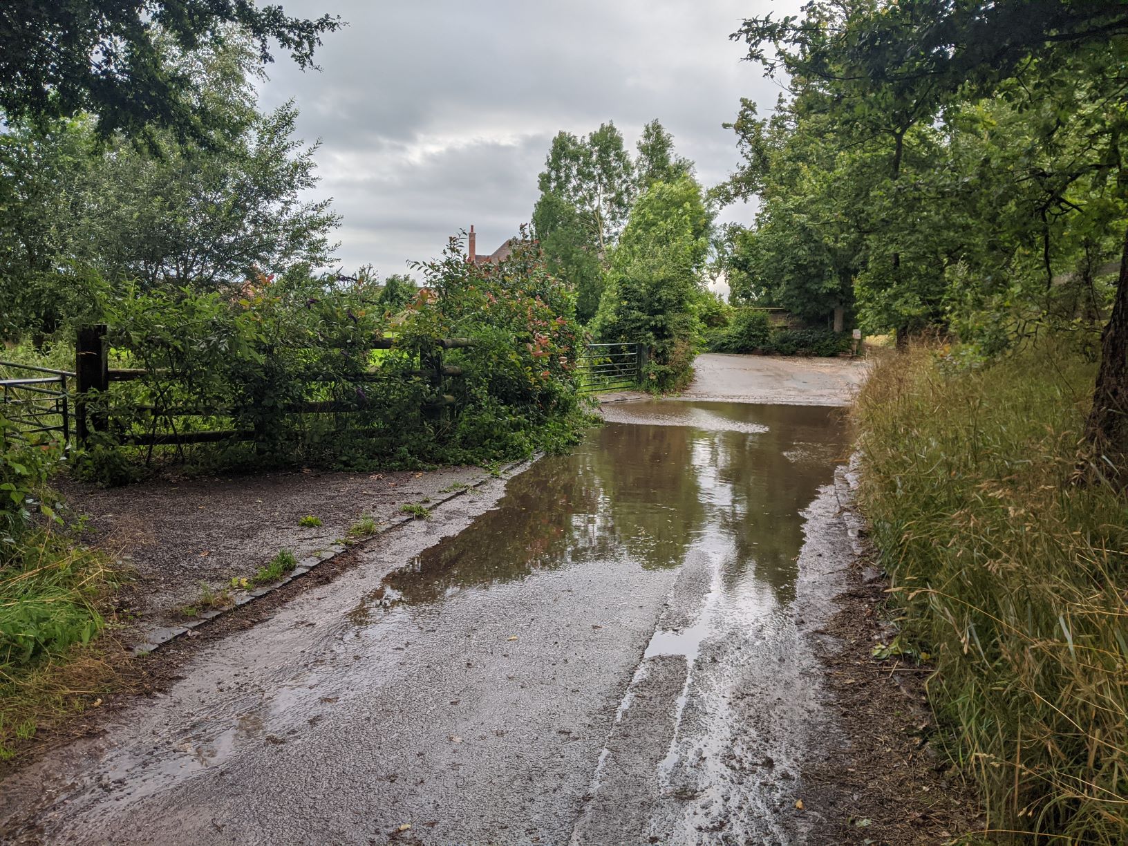 Hall Lane flooded, July 27th